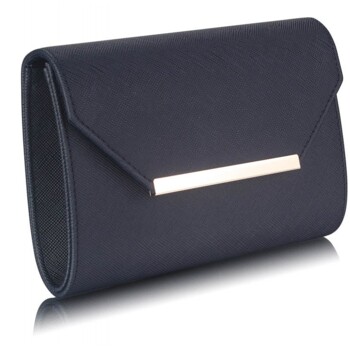 Luxusná tmavo-modrá listová kabelka LS Fashion 0293