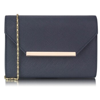 Luxusná tmavo-modrá listová kabelka LS Fashion 0293