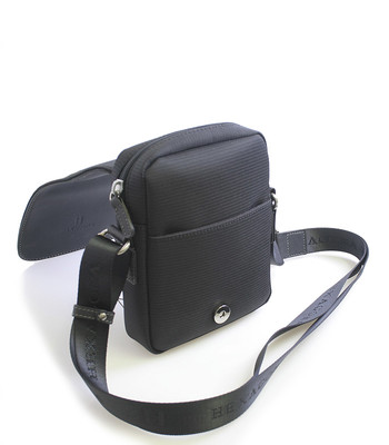 Luxusná pánska kožená kabelka cez plece čierna - Hexagona Filippo