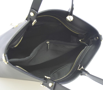 Dámska kožená kabelka čierna - ItalY Elza