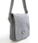 Sivá crossbody kabelka Hexagona Nina s koženými detailmi