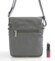 Sivá crossbody kabelka Hexagona Nina s koženými detailmi