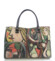 Hnedá kožená kabelka ItalY Picasso s potlačou
