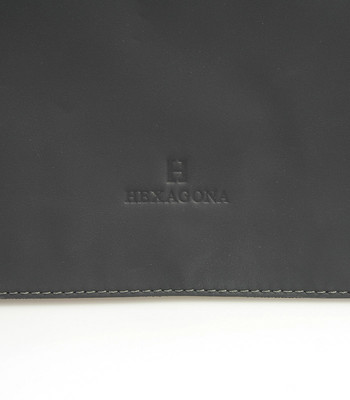 Čierna pánska kožená taška Hexagona 292682