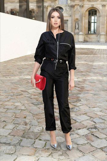 Červená listová kabelka LS Fashion Jenny