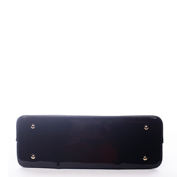 Modrá lakovaná kabelka s chlpami David Jones Annora