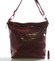 Červená kožená veľká crossbody kabelka ItalY Isabel