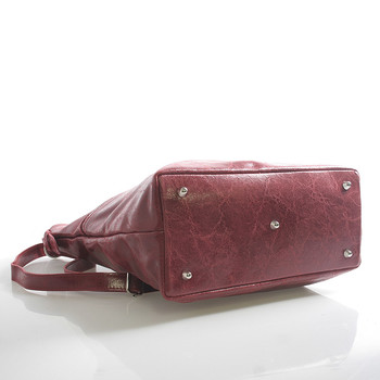 Červená kožená veľká crossbody kabelka ItalY Isabel