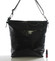 Čierna kožená veľká crossbody kabelka ItalY Isabel