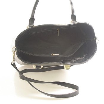 Dámska kabelka čierna kožená - ItalY Daria