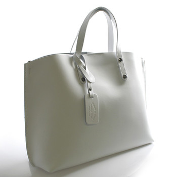 Dámska kožená kabelka biela - ItalY Jordana