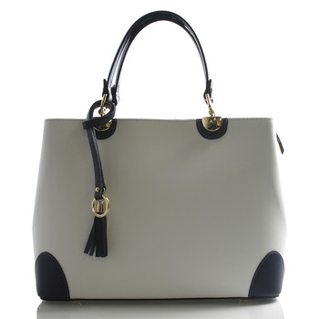 Bielo modrá luxusná kožená kabelka ItalY Roderica