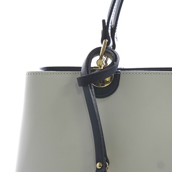 Bielo modrá luxusná kožená kabelka ItalY Roderica