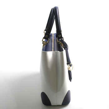 Bielo modrá luxusná kožená kabelka ItalY Roderica