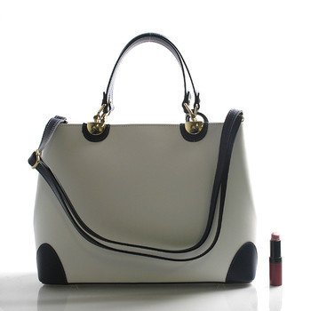 Bielo modrá luxusná kožená kabelka ItalY Roderica