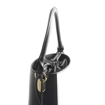 Čiernobiela luxusná kožená kabelka ItalY Patricia