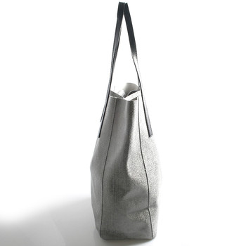 Šedá veľká kožená kabelka shopper ItalY Gwen