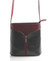 Dámska kožená crossbody kabelka čiernočervená - ItalY Hallie