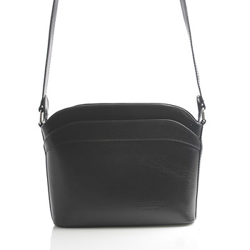 Čierna kožená crossbody kabelka ItalY Heidi