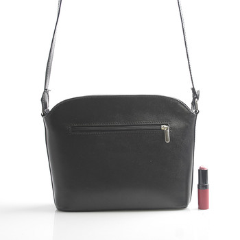 Čierna kožená crossbody kabelka ItalY Heidi