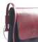 Červeno čierna kožená crossbody kabelka - ItalY Tamia
