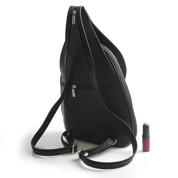 Čierny dámsky kožený ruksak ItalY Corynn