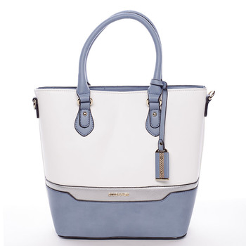 Dámska letná kabelka bielo tyrkysová - David Jones Amelia