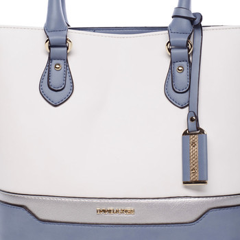 Dámska letná kabelka bielo tyrkysová - David Jones Amelia