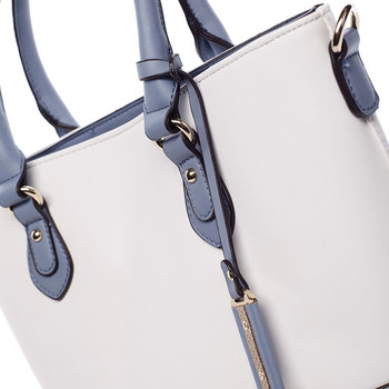 Dámska letná kabelka bielo tyrkysová - David Jones Amelia