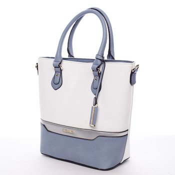 Dámska letná kabelka bielo tyrkysová - David Jones Amelia