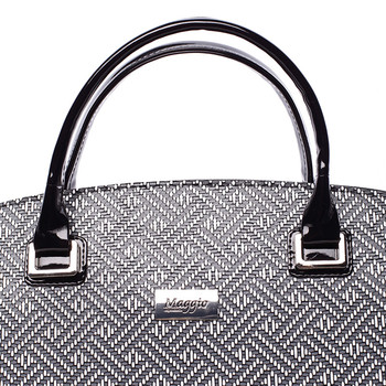 Dámska luxusná kabelka čierno-biela - Maggio Florida