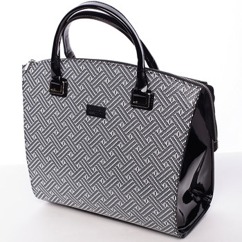 Dámska luxusná kabelka čierno-biela - Maggio Florida