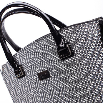 Dámska luxusná kabelka čierno-biela - Maggio Florida