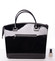 Dámska luxusná kabelka čierno-biela - Maggio Florida