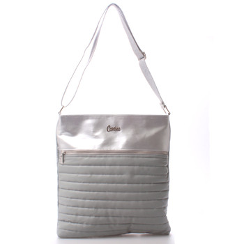 Dámska luxusná crossbody kabelka šedá - Carine Coletta