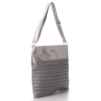 Dámska luxusná crossbody kabelka šedá - Carine Coletta