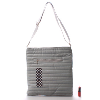 Dámska luxusná crossbody kabelka šedá - Carine Coletta