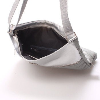 Dámska luxusná crossbody kabelka šedá - Carine Coletta