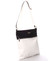 Dámska luxusná crossbody kabelka bielo čierna - Carine Coletta