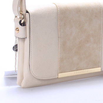 Dámska luxusná crossbody kabelka béžová - Hexagona Francesca 
