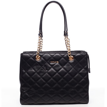 Dámská prošívaná černá kabelka - David Jones Sara