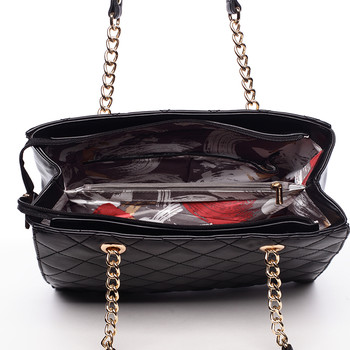 Dámská prošívaná černá kabelka - David Jones Sara