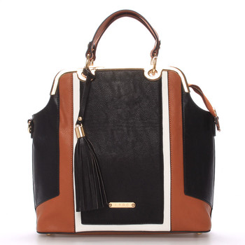 Dámská černo-hnědá kabelka - LYDC Olivia