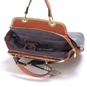 Dámská černo-hnědá kabelka - LYDC Olivia