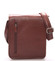 Hnedá luxusná kožená taška cez plece Hexagona 23483
