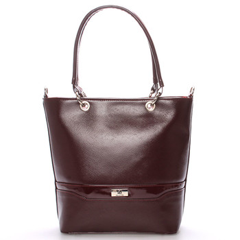 Dámska lakovaná kabelka vínová - filmárka Samanta