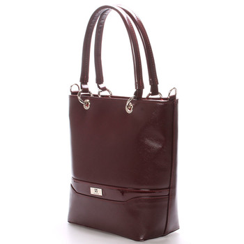 Dámska lakovaná kabelka vínová - filmárka Samanta