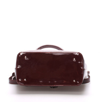 Dámska lakovaná kabelka vínová - filmárka Samanta