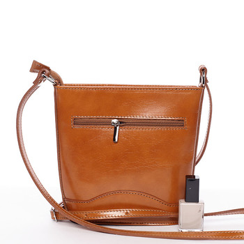 Svetlohnedá kožená crossbody kabelka - ItalY Bryana