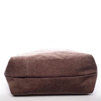 Dámska kožená kabelka shopper hnedá - ItalY Luren